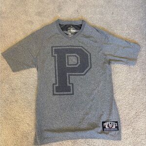 Gray T-Shirt with Large 'P' Logo